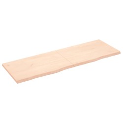 vidaXL Encimera de baño madera maciza sin tratar 180x60x(2-4) cm