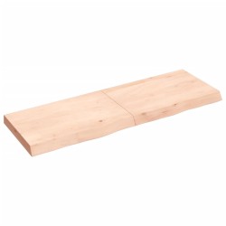 vidaXL Encimera de baño madera maciza sin tratar 120x40x(2-6) cm
