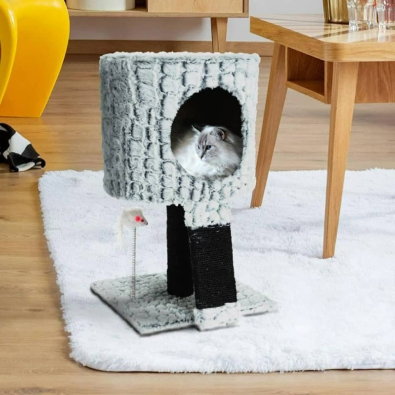 Pets Collection Rascador de gatos con soporte y ratón 30x30x40 cm Pets Collection Rascador de gatos con soporte y ratón 30x30x40 cm