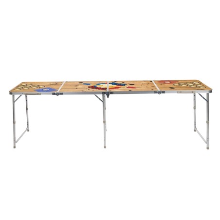 HI Mesa de beer pong plegable MDF y aluminio 240x60x55 cm