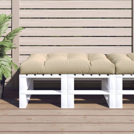 vidaXL Cojín para sofá de palets de tela beige 120x80x12 cm
