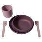 Bo Jungle Vajilla para bebé de 5 piezas CPLA morado y rosa Bo Jungle Vajilla para bebé de 5 piezas CPLA morado y rosa