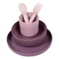 Bo Jungle Vajilla para bebé de 5 piezas CPLA morado y rosa Bo Jungle Vajilla para bebé de 5 piezas CPLA morado y rosa