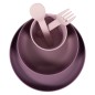 Bo Jungle Vajilla para bebé de 5 piezas CPLA morado y rosa Bo Jungle Vajilla para bebé de 5 piezas CPLA morado y rosa
