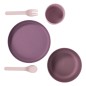 Bo Jungle Vajilla para bebé de 5 piezas CPLA morado y rosa Bo Jungle Vajilla para bebé de 5 piezas CPLA morado y rosa