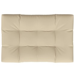 vidaXL Cojín para sofá de palets de tela beige 120x80x12 cm