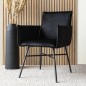 Venture Home Silla de comedor Pippi terciopelo negro Venture Home Silla de comedor Pippi terciopelo negro