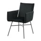 Venture Home Silla de comedor Pippi terciopelo negro Venture Home Silla de comedor Pippi terciopelo negro
