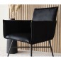 Venture Home Silla de comedor Pippi terciopelo negro Venture Home Silla de comedor Pippi terciopelo negro
