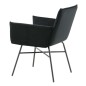 Venture Home Silla de comedor Pippi terciopelo negro Venture Home Silla de comedor Pippi terciopelo negro