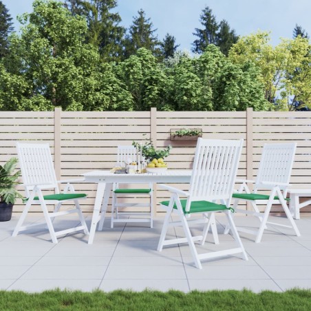 vidaXL Cojines de silla de jardín 4 uds tela Oxford verde 50x50x3 cm