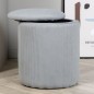 Venture Home Puf Limpen pana gris 32x32x40 cm Venture Home Puf Limpen pana gris 32x32x40 cm