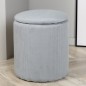 Venture Home Puf Limpen pana gris 32x32x40 cm Venture Home Puf Limpen pana gris 32x32x40 cm