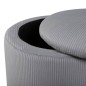 Venture Home Puf Limpen pana gris 32x32x40 cm Venture Home Puf Limpen pana gris 32x32x40 cm