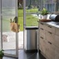 Curver Papelera de pedal Deco rectangular plateada 50 L Curver Papelera de pedal Deco rectangular plateada 50 L