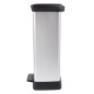 Curver Papelera de pedal Deco rectangular plateada 50 L Curver Papelera de pedal Deco rectangular plateada 50 L