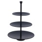 Excellent Houseware Bandeja para servir de 3 niveles negro mate 36,5cm Excellent Houseware Bandeja para servir de 3 niveles negro mate 36,5cm