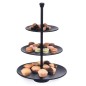 Excellent Houseware Bandeja para servir de 3 niveles negro mate 36,5cm Excellent Houseware Bandeja para servir de 3 niveles negro mate 36,5cm