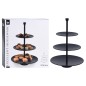 Excellent Houseware Bandeja para servir de 3 niveles negro mate 36,5cm Excellent Houseware Bandeja para servir de 3 niveles negro mate 36,5cm