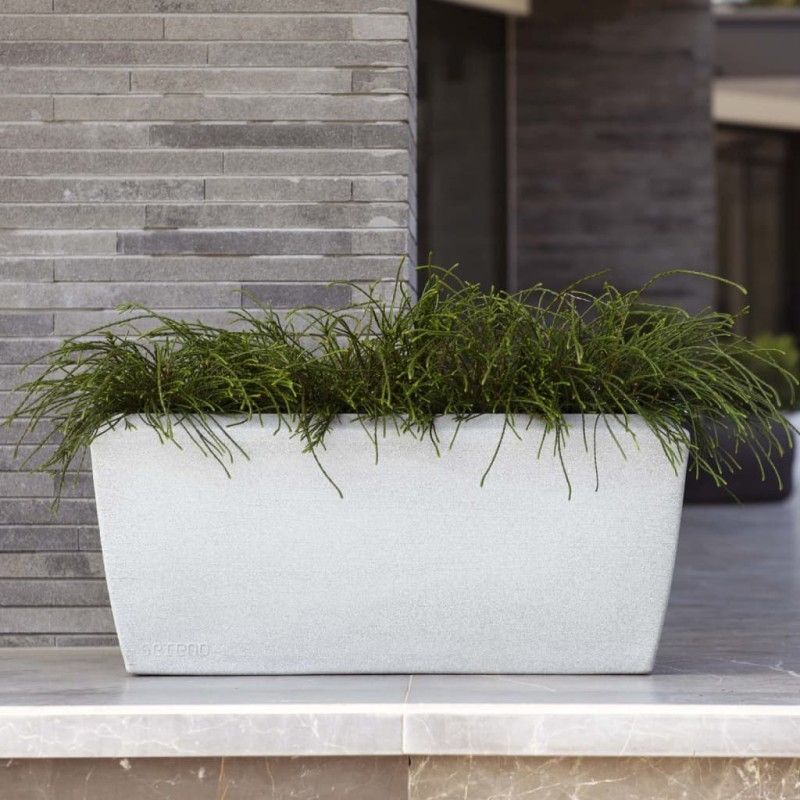 Capi Jardinera rectangular Arc Granite marfil 90x35x40 cm Capi Jardinera rectangular Arc Granite marfil 90x35x40 cm