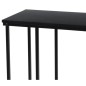 H&S Collection Mesa auxiliar con superficie de MDF negro H&S Collection Mesa auxiliar con superficie de MDF negro