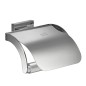 Kleine Wolke Portarrollo de papel higiénico con tapa Meo plateado Kleine Wolke Portarrollo de papel higiénico con tapa Meo plateado