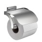 Kleine Wolke Portarrollo de papel higiénico con tapa Meo plateado Kleine Wolke Portarrollo de papel higiénico con tapa Meo plateado