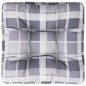 vidaXL Cojín para sofá de palets de tela a cuadros gris 60x60x12 cm vidaXL Cojín para sofá de palets de tela a cuadros gris 60x60x12 cm