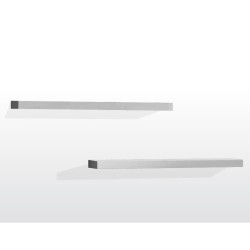Vipack Juego de estantes de pared Lara 2 uds madera blanco