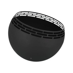 Esschert Design Brasero en forma de bola enrejado negro
