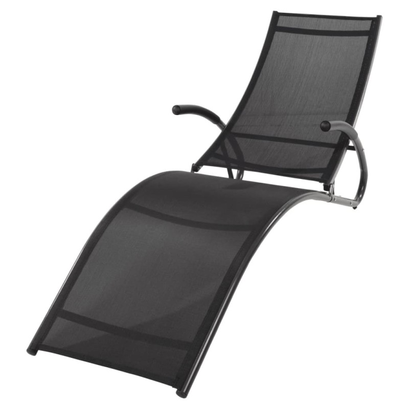 ProGarden Tumbona plegable negro 174x59x87 cm ProGarden Tumbona plegable negro 174x59x87 cm