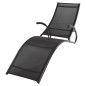 ProGarden Tumbona plegable negro 174x59x87 cm ProGarden Tumbona plegable negro 174x59x87 cm