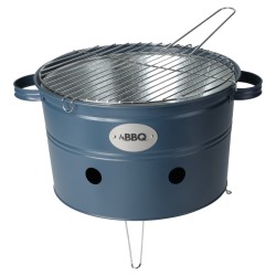 ProGarden Barbacoa de cubo con 2 asas azul oscuro mate 34,5 cm