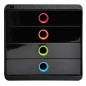 Exacompta Set de cajones para escritorio con 4 cajones negro Exacompta Set de cajones para escritorio con 4 cajones negro