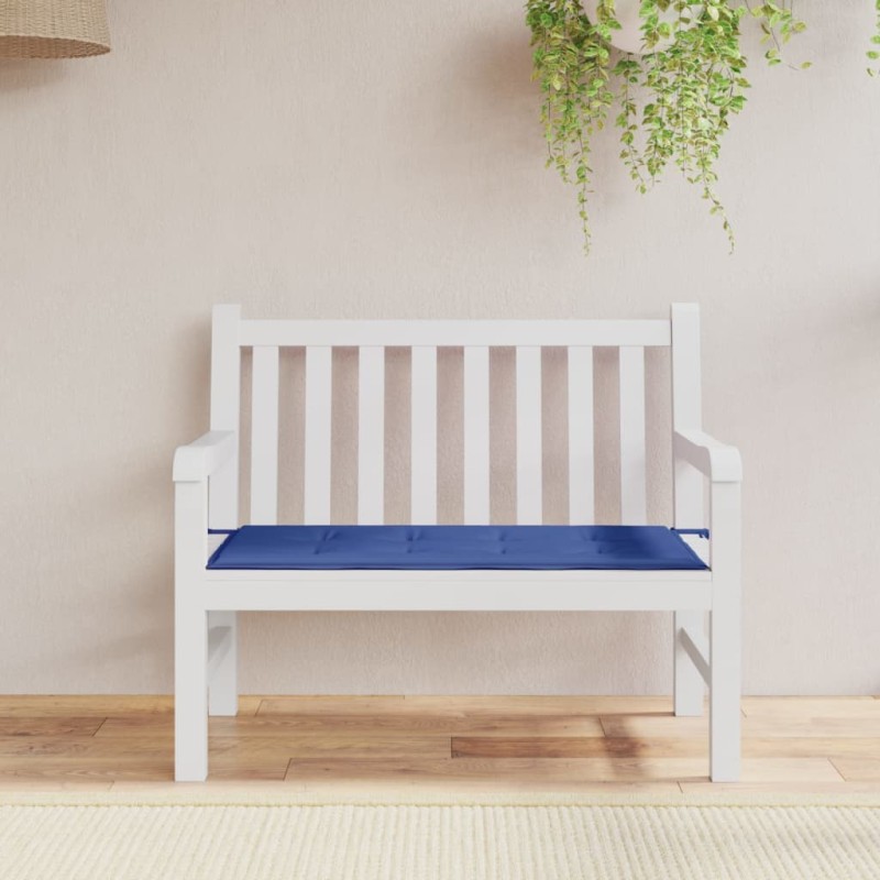 vidaXL Cojín de banco de jardín tela Oxford azul 120x50x3 cm vidaXL Cojín de banco de jardín tela Oxford azul 120x50x3 cm