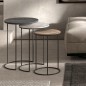 Rousseau Juego de mesa auxiliar de 3 piezas Tiziano metal multicolor Rousseau Juego de mesa auxiliar de 3 piezas Tiziano metal multicolor