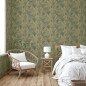 DUTCH WALLCOVERINGS Papel pintado Joelle verde y dorado DUTCH WALLCOVERINGS Papel pintado Joelle verde y dorado