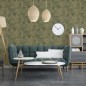DUTCH WALLCOVERINGS Papel pintado Joelle verde y dorado DUTCH WALLCOVERINGS Papel pintado Joelle verde y dorado