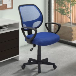  Rousseau Silla de oficina Hippa de poliéster azul