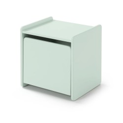 Vipack Mesita de noche Kiddy con puerta madera verde menta