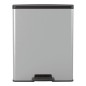 Curver Papelera de pedal Deco rectangular plateado 65 L Curver Papelera de pedal Deco rectangular plateado 65 L