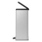 Curver Papelera de pedal Deco rectangular plateado 65 L Curver Papelera de pedal Deco rectangular plateado 65 L