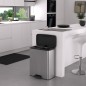 Curver Papelera de pedal Deco rectangular plateado 65 L Curver Papelera de pedal Deco rectangular plateado 65 L