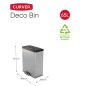 Curver Papelera de pedal Deco rectangular plateado 65 L Curver Papelera de pedal Deco rectangular plateado 65 L