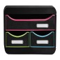 Exacompta Set de cajones para escritorio Black Office 3 cajones negro