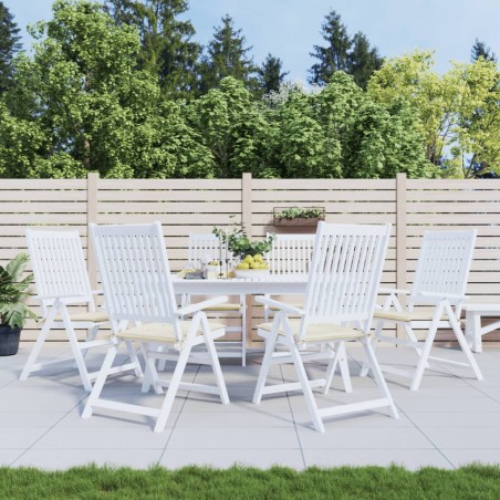vidaXL Cojines de silla de jardín 6 uds tela Oxford crema 50x50x3 cm