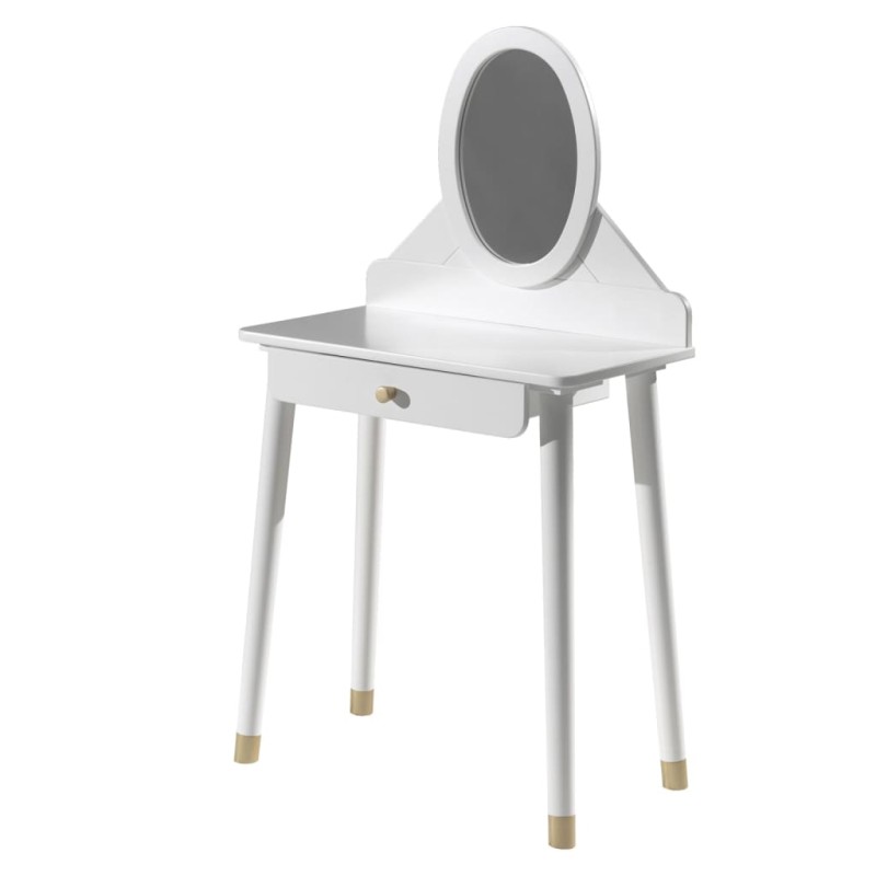 Vipack Mesa tocador para niños Billy con espejo madera blanco Vipack Mesa tocador para niños Billy con espejo madera blanco