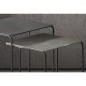 Rousseau Juego de mesas auxiliares 2 piezas Ospera metal negro y gris Rousseau Juego de mesas auxiliares 2 piezas Ospera metal negro y gris