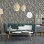 DUTCH WALLCOVERINGS Papel pintado Mae negro y beige