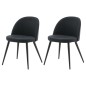 Venture Home Sillas de comedor 2 uds Velvet poliéster negro Venture Home Sillas de comedor 2 uds Velvet poliéster negro